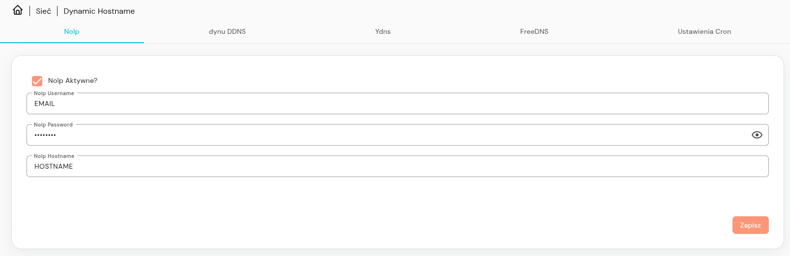 Dynamiczny Hostname